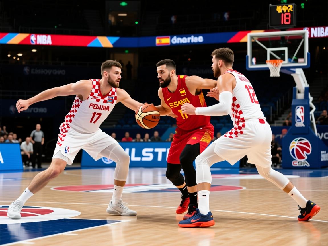 克罗地亚挑战西班牙队，双方厮杀异常激烈